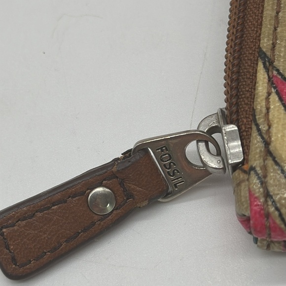 Key-Per Vintage Clutch Pouch Oranges Pink Leaves Plumeria FP6089 - Picture 3 of 9